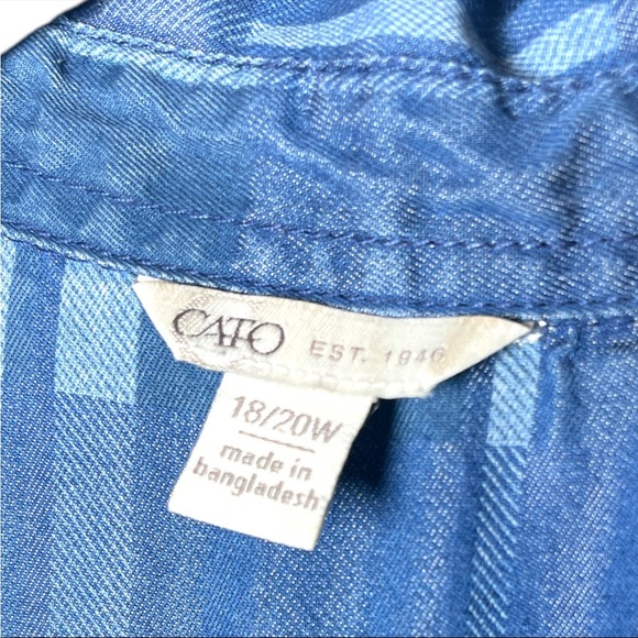 Cato Blue Short Sleeve Notched Collar Shirt Dress - Picture 2 of 4